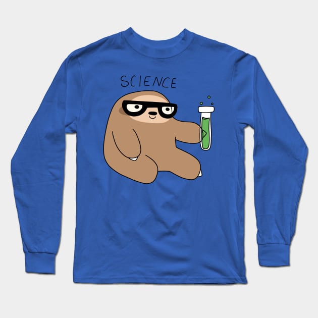 Science Sloth Long Sleeve T-Shirt by saradaboru